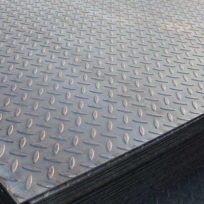 China Q235 A36 Ss400 Chapa de aço a quadros de diamante Ms para decoração